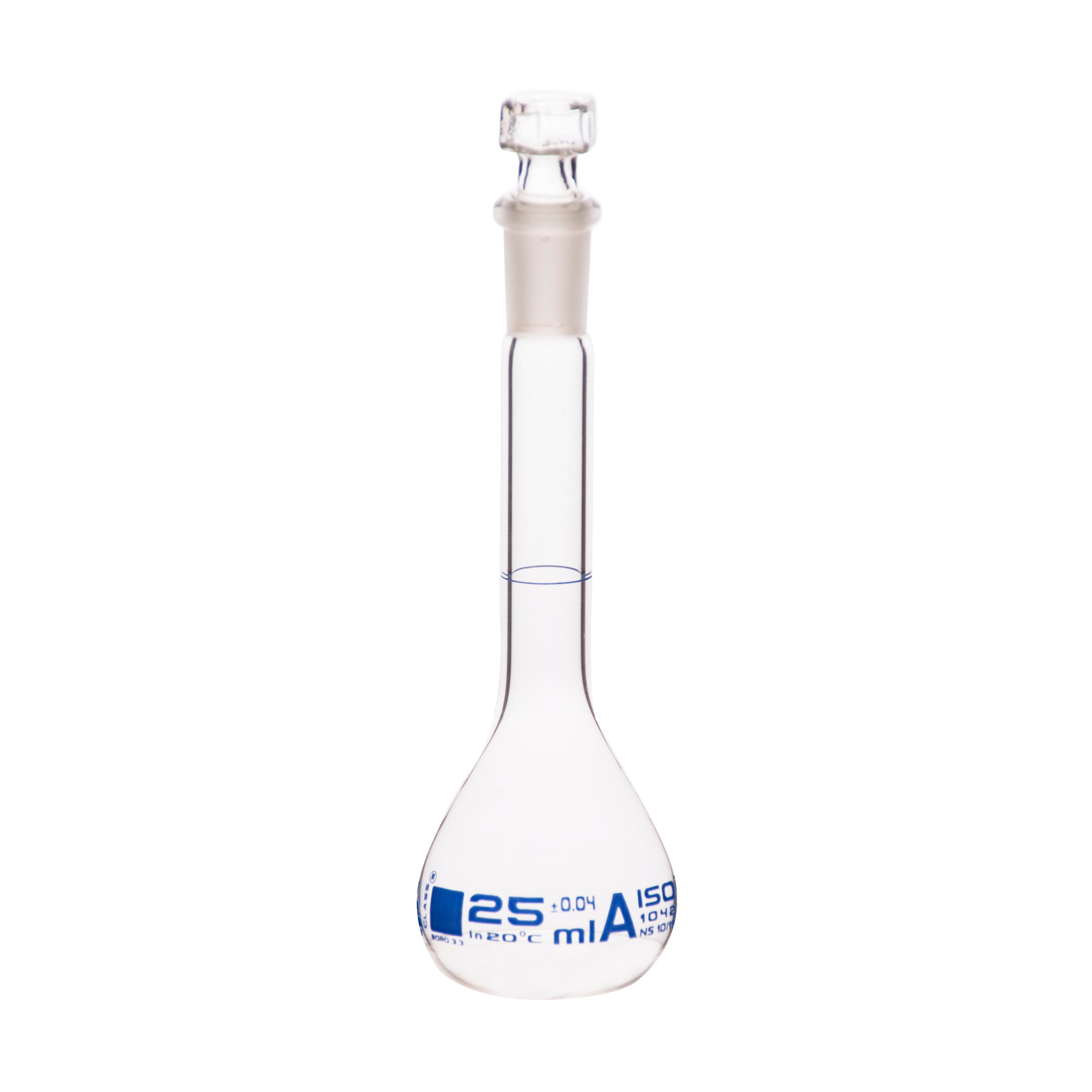 Eisco Volumetric Flask, 5000ml Class A Hexagonal, Hollow Glass Stopper