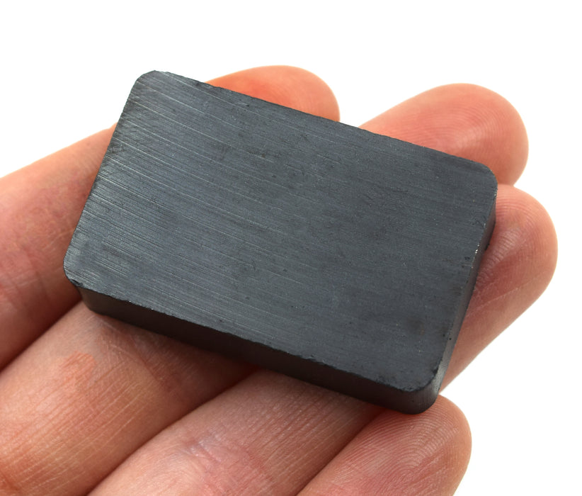 Ceramic Magnet - 1" x 1.5" x 0.4" - Rectangle - Strong Magnet, Great for Physics Experiments, Crafts, or as Refrigerator Magnets - Eisco Labs