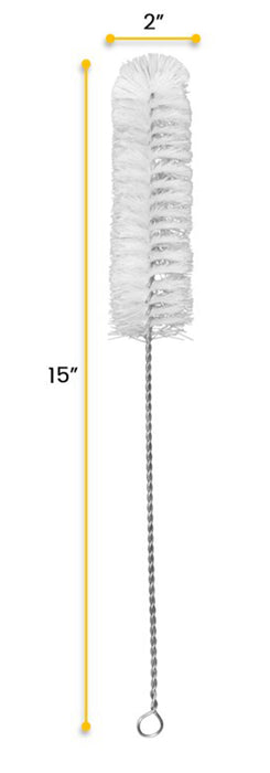 Nylon Cleaning Brush with Fan-Shaped End, 15" Length - 2" Diameter