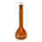 Volumetric Flask, 100ml - Class A Tolerance ±0.10ml - 14/23 Polypropylene Stopper - Single Graduation Mark - Amber Color Borosilicate Glass - Eisco Labs