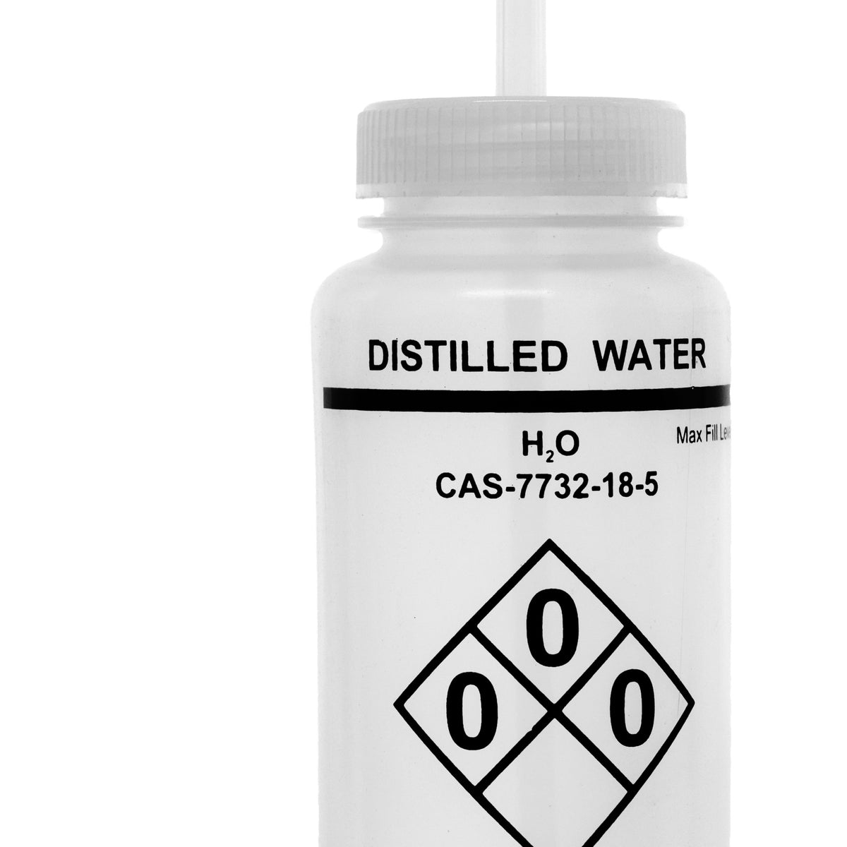 2 Bottiglie Lavaggio Eisco Labs 500ml &ndash; Acqua Distillata &ndash; LDPE Bocca Larga