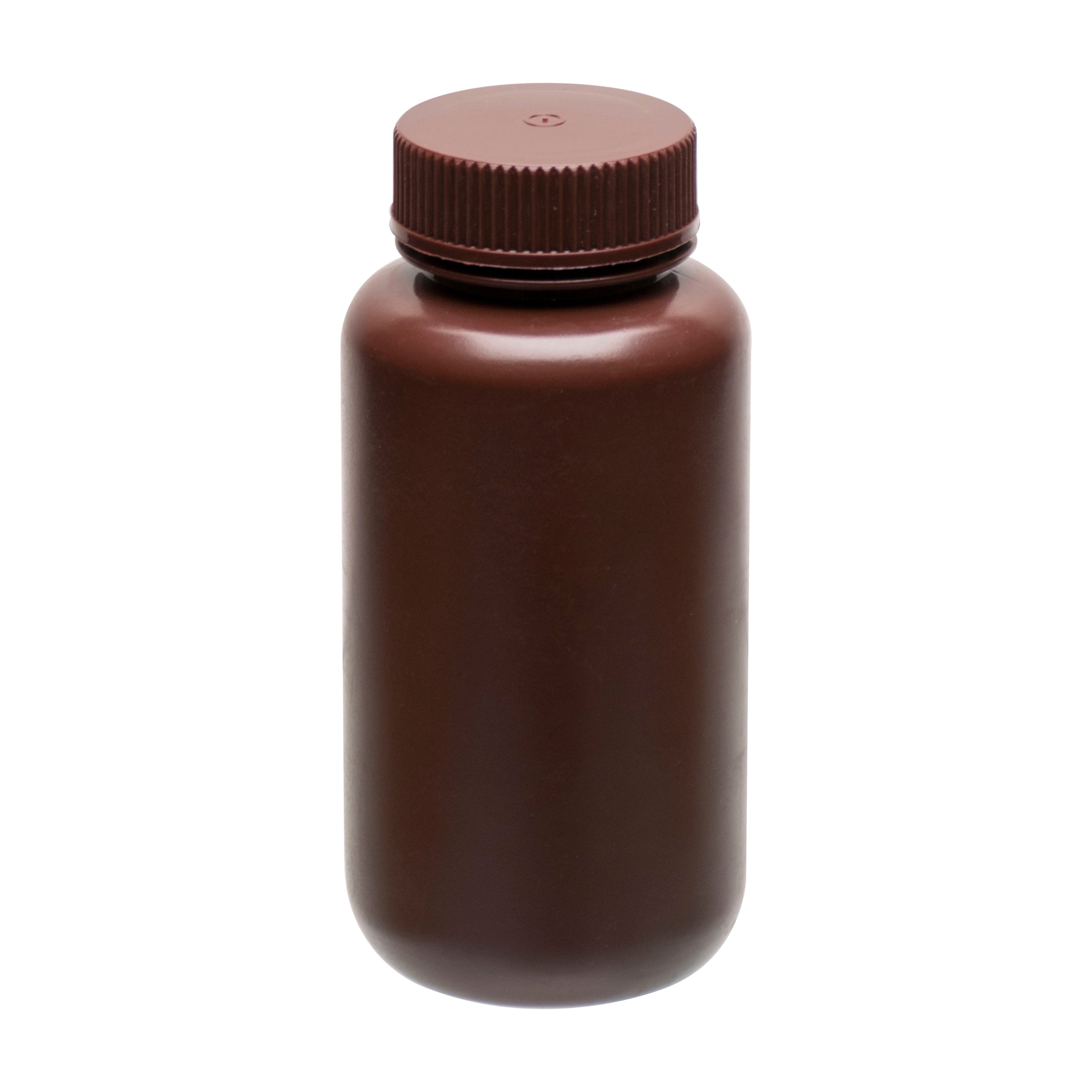 Reagent Bottle, Amber, 500mL - Wide Mouth with Screw Cap - HDPE — Eisco ...
