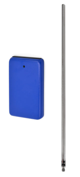 Rectangular Retort Base & Rod Set - 9"x6" Base, 23.6" Rod - Heavy Duty Cast Iron - 12mm Diameter Rod - Eisco Labs