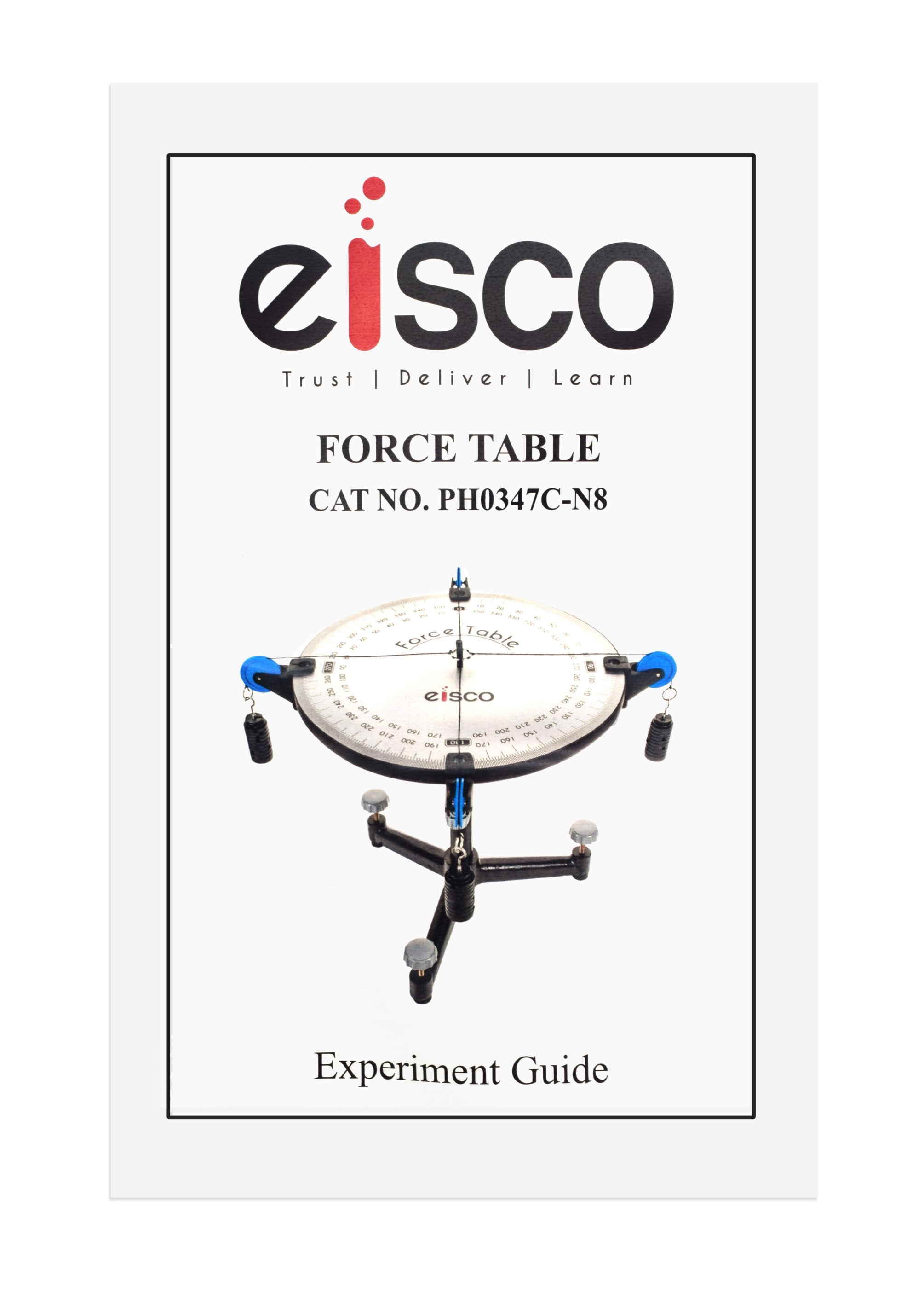 Force Table Mat Force Table, 40cm dia. - Measure Vector Forces - Includes Stand, Pulle ...