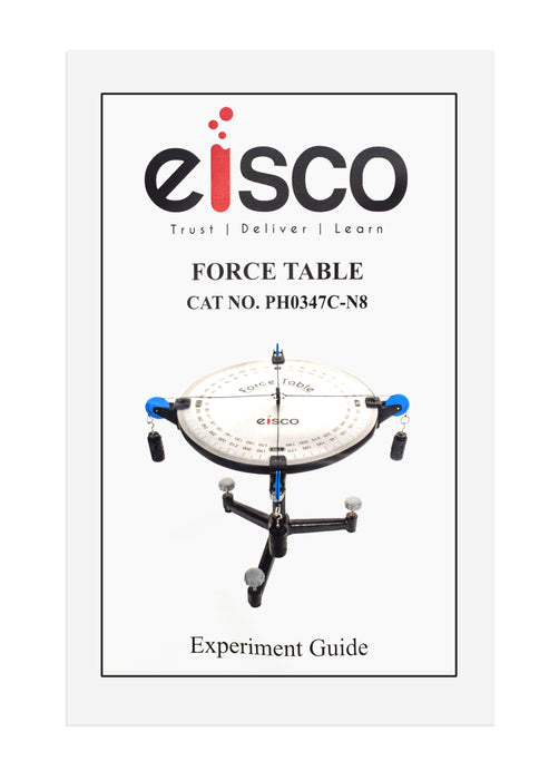 Force Table, 40cm dia. - Measure Vector Forces - Includes Stand, Pulleys & Clamps, Slotted Masses, String & Hoops