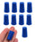 Neoprene Stoppers, Solid Blue - Size: 11mm Bottom, 14mm Top, 24mm Length - Pack of 10