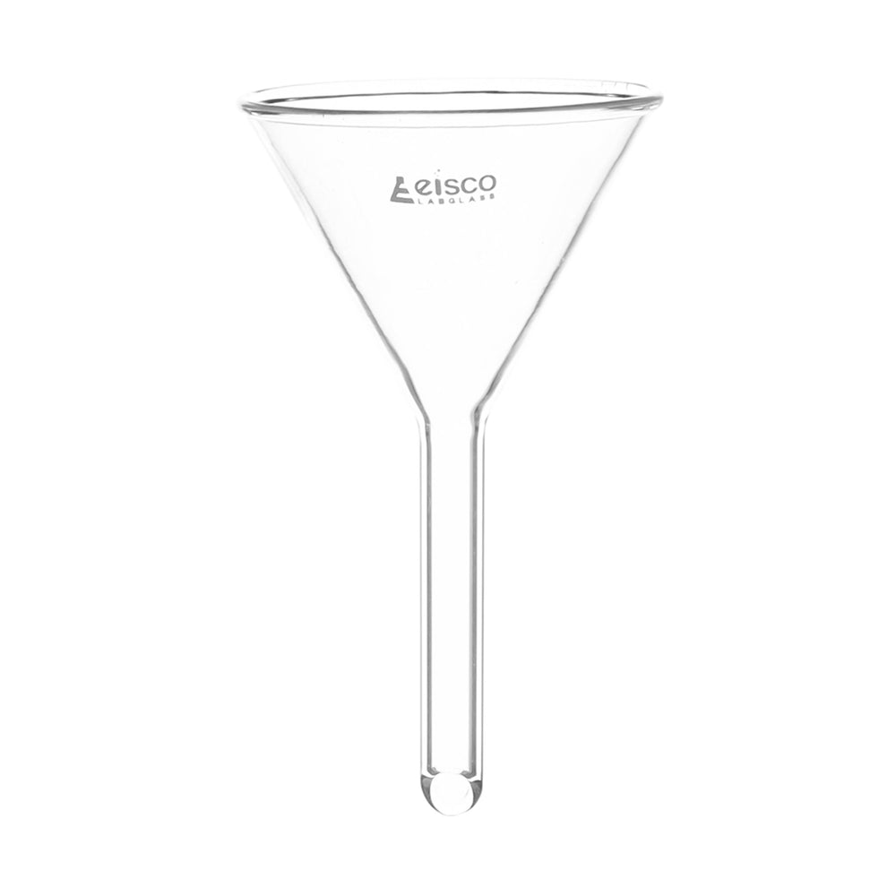 Filter Funnel, 55mm - 60º Angle - Plain Stem, 8mm - Borosilicate Glass - Eisco Labs