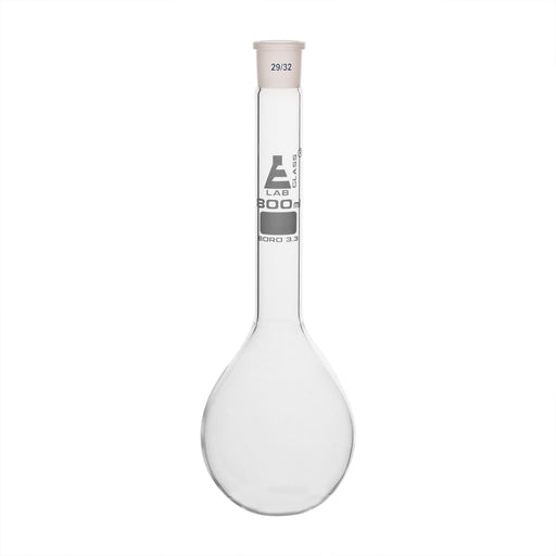 Kjeldahl Flask, 800mL - 29/32 Socket Size - Long Neck, Round Bottom - Borosilicate Glass