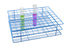Blue Epoxy Coated Steel Wire Test Tube Rack, 80 Holes, Outer Diameter Permitted of Tubes 22-25mm or Less , 8x10 Format