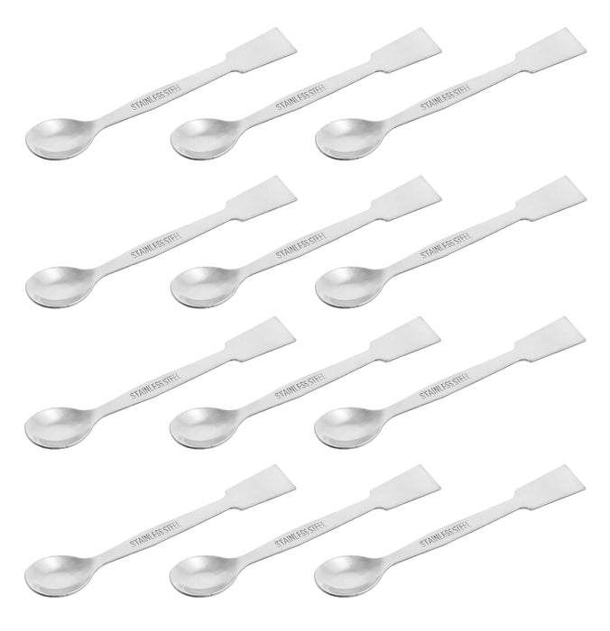 12PK Scoops with Spatula, 7.9" - Stainless Steel, Polished