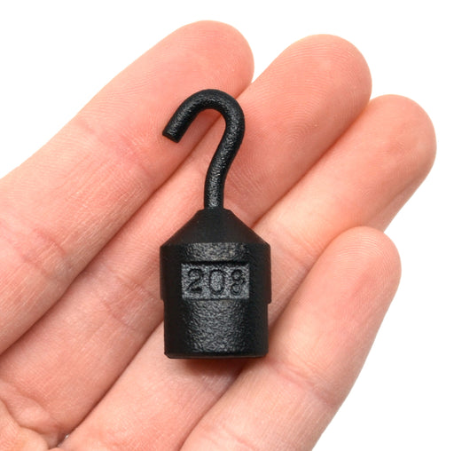 20g Iron Hooked Weight with Slotted Base to Hang Additional Weights - Eisco Labs