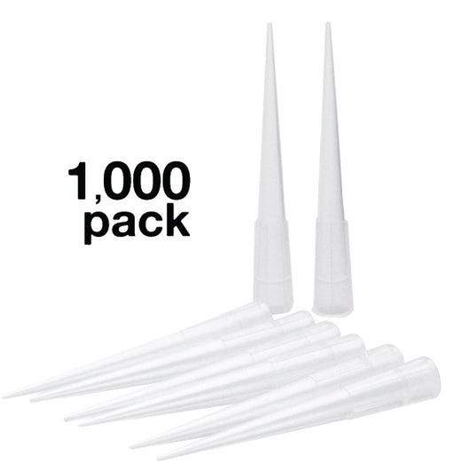 1000PK Micropipette Tips, 2.0-200µl Capacity - Non-Sterile, Autoclavable - Eisco Labs