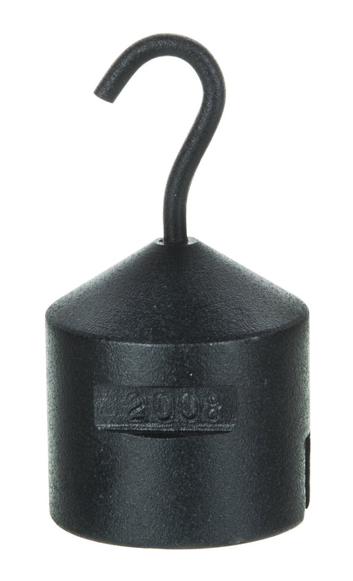 Hooked Iron Weight, 200g - with Bottom Slot - Powder Coated Steel - Eisco Labs