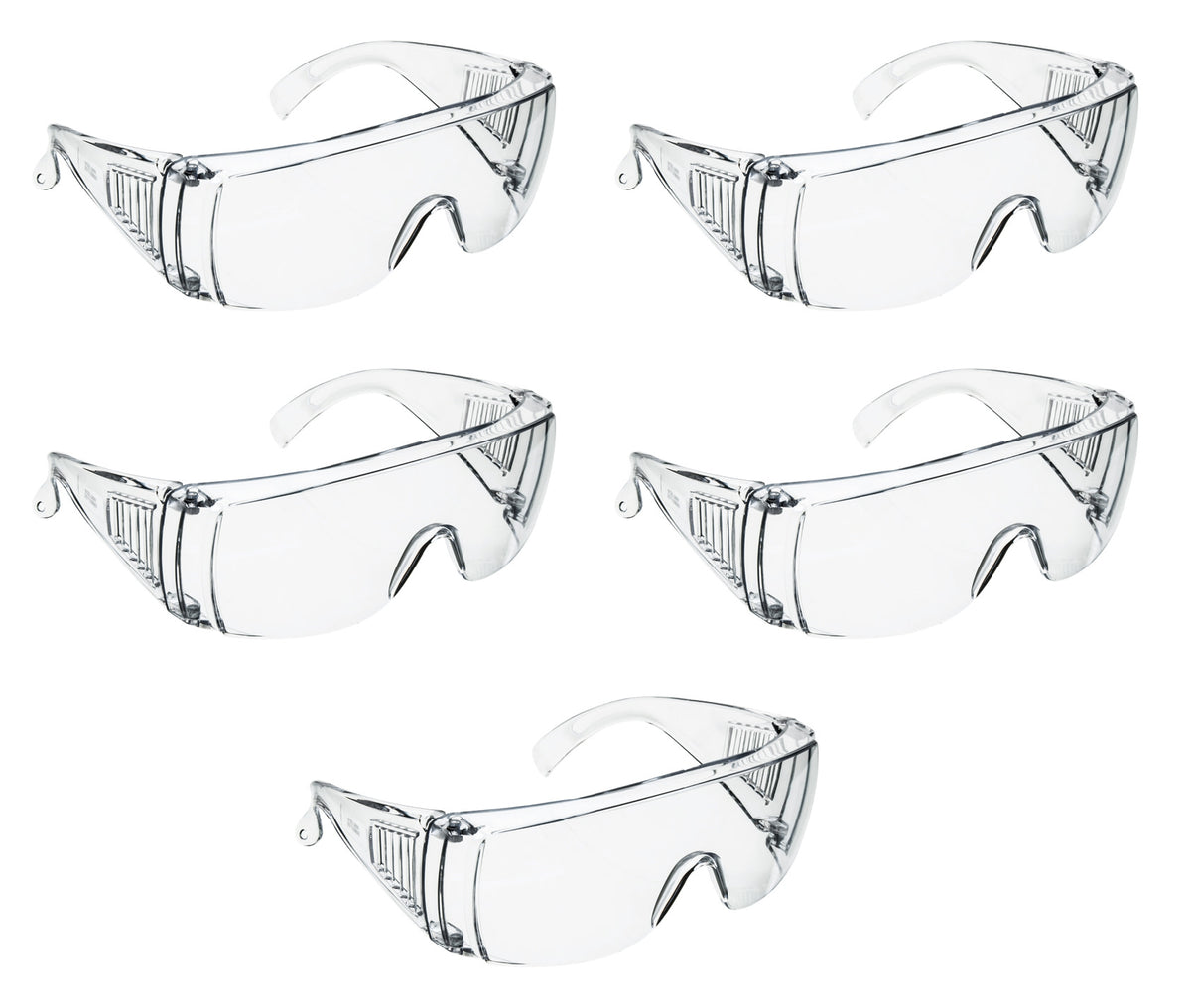 5PK Safety Glasses Vented Impact Resistant Polycarbonate Lens