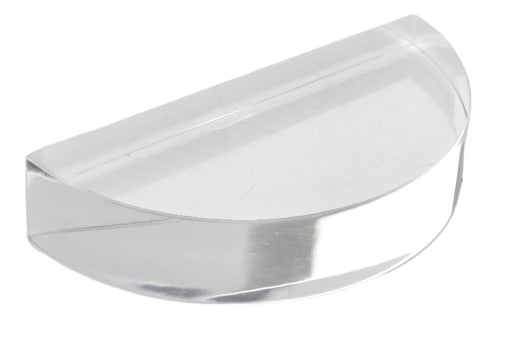 Semicircular Block, 3 Inch - Acrylic - Polished Sides - For Use In Light Refraction and Optics Experiments - Eisco Labs