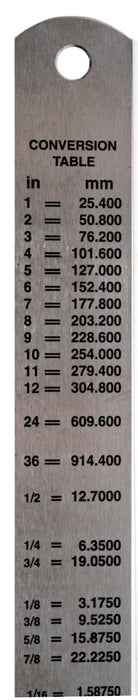 30cm Stainless Steel Ruler with Stamped mm and cm Graduations - Eisco Labs