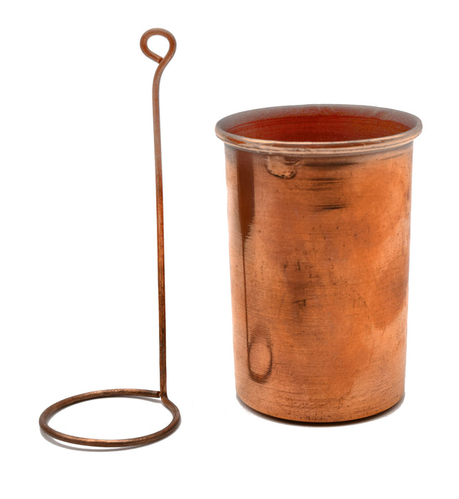 Calorimeter, Felt Pad Inside Polished Wooden Box, Brass Nickel Plated Thermometer Holder, Copper Stirrer (Discontinued)