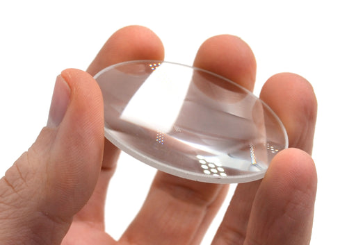 Round Double Convex Optical Glass Lens - 2" (50mm) Diameter - 150mm Focal Length - 5.5mm Thick Approx. - Eisco Labs