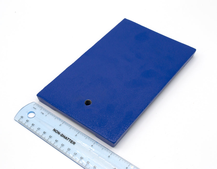 Rectangular Retort Base - 8"x5" - Heavy Duty Cast Iron, Blue - Eisco Labs