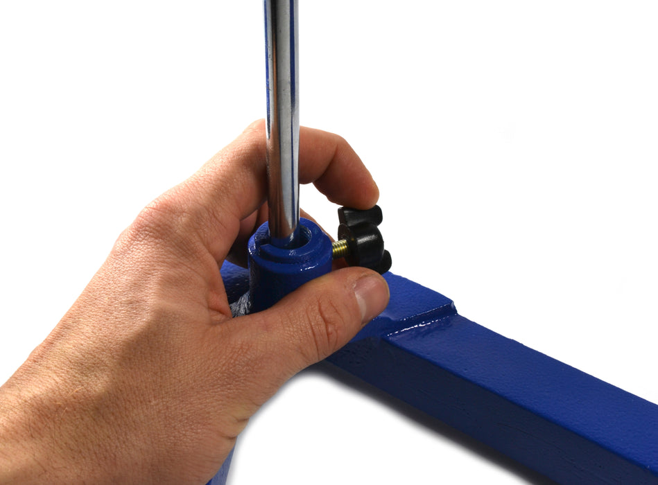 A-Frame Retort Base - 8"x8" Base -  Heavy Duty Cast Iron, Blue - Eisco Labs