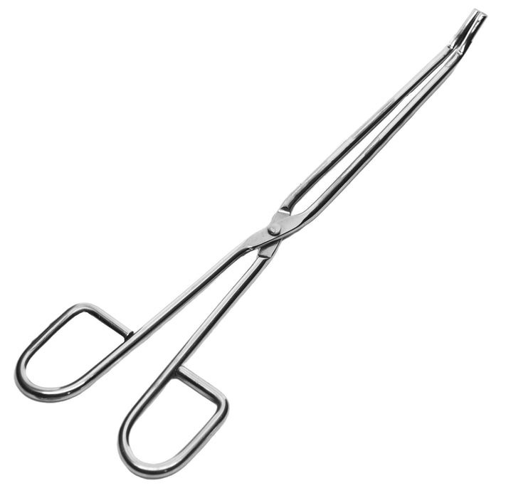 Crucible Tong, 13 Inch - Straight, Extra Long - Stainless Steel - For Furnace Use - Eisco Labs