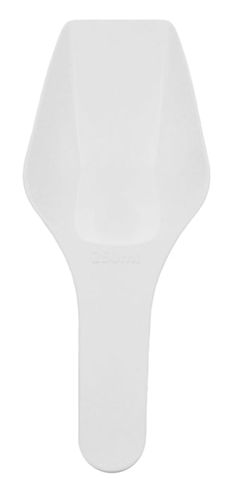 Scoop, 250ml (8.5oz) - Polypropylene - Flat Bottom, Excellent for Measuring & Weighing