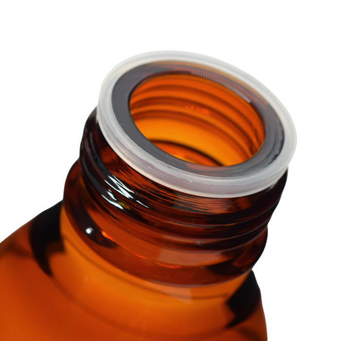 Reagent Bottle, 100ml - Amber Colored Glass - Orange Screw Cap - Borosilicate 3.3 Glass