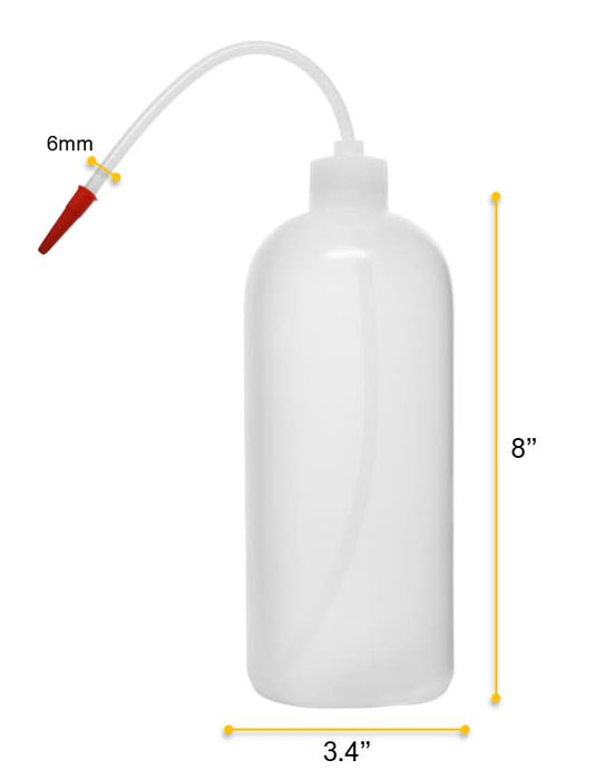 Economy Wash Bottle, 1000ml - Polyethylene - Flexible Delivery Tube