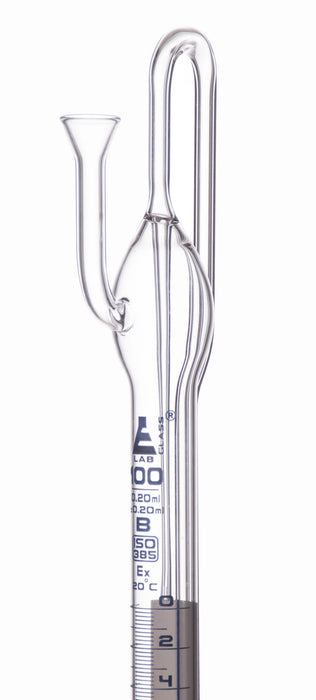 Automatic Zero Burette, 100ml - Class B - 34/35 Joint Size - 0.20±ml Tolerance, 0.20ml Sub. Divisions - 2000ml Reservoir Capacity - With Intermediate Stopcock & Schellbach Stripe - Eisco Labs