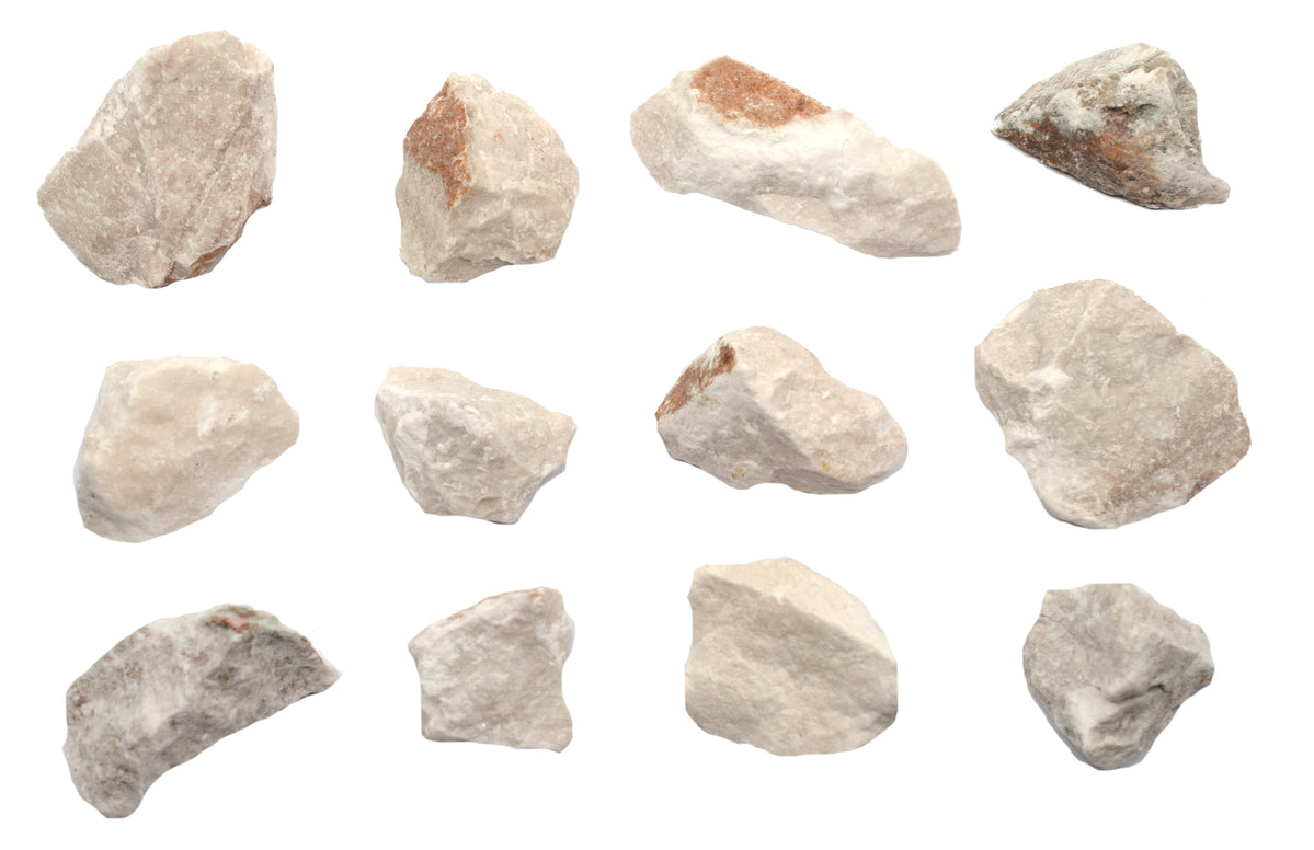 12 Pack - Raw Gypsum, Mineral Specimens - Approx. 1