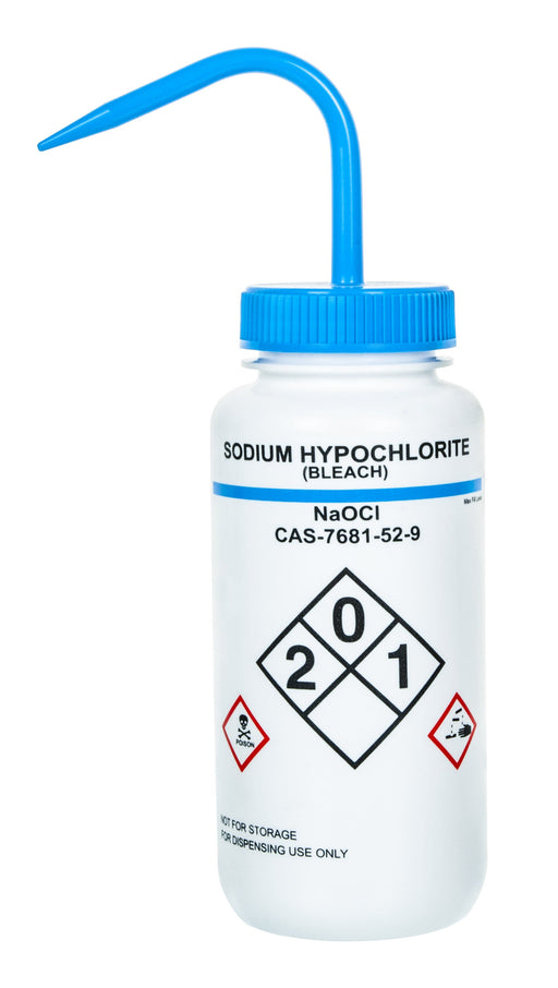 Sodium Hypochlorite (Bleach) Wash Bottle, 1000ml - Polyethylene - One Color (Discontinued)
