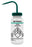500ml Capacity Labelled Wash Bottle for Methanol - Color Coded Green - Self Venting, Low Density Polyethylene (Discontinued)