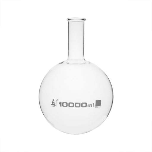 Florence Boiling Flask, 10,000ml - Borosilicate Glass - Round Bottom, Narrow Neck - Eisco Labs