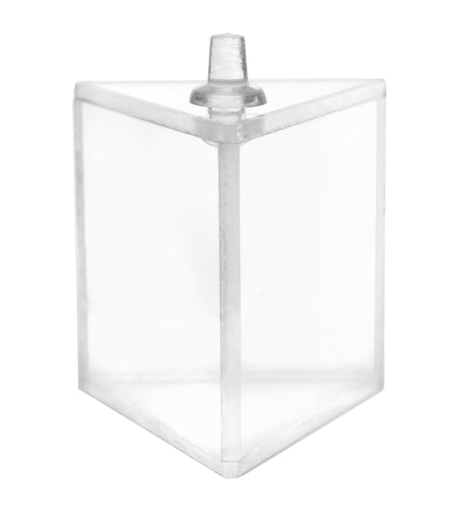 Hollow Acrylic Prism & Stopper, 2 Inch - Great for Studying Snell's Law of Refraction - Eisco Labs