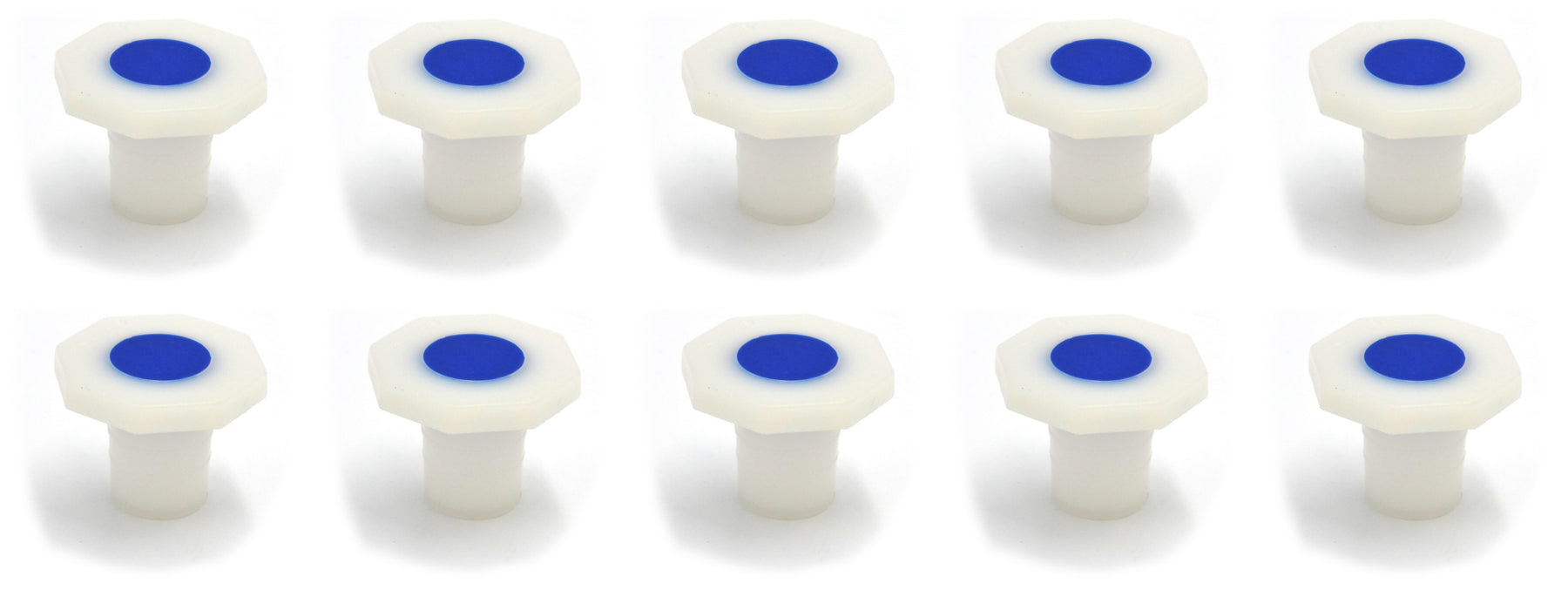 10PK Stoppers, 24/29 - Polypropylene - Chemical Resistant - Eisco Labs