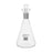 Iodine Flask & Stopper, 500ml - 24/29 Socket Size, Interchangeable Stopper - Conical Shape - Borosilicate Glass - Eisco Labs