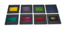 Eisco Labs Color Filter Set - Plastic - 8 Pieces for Use with Light Box and Optical Set (PH0615)