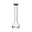 Volumetric Flask, 10ml - Class B, ASTM - Snap Cap - Blue Graduation Mark, Tolerance ±0.040ml - Borosilicate Glass - Eisco Labs