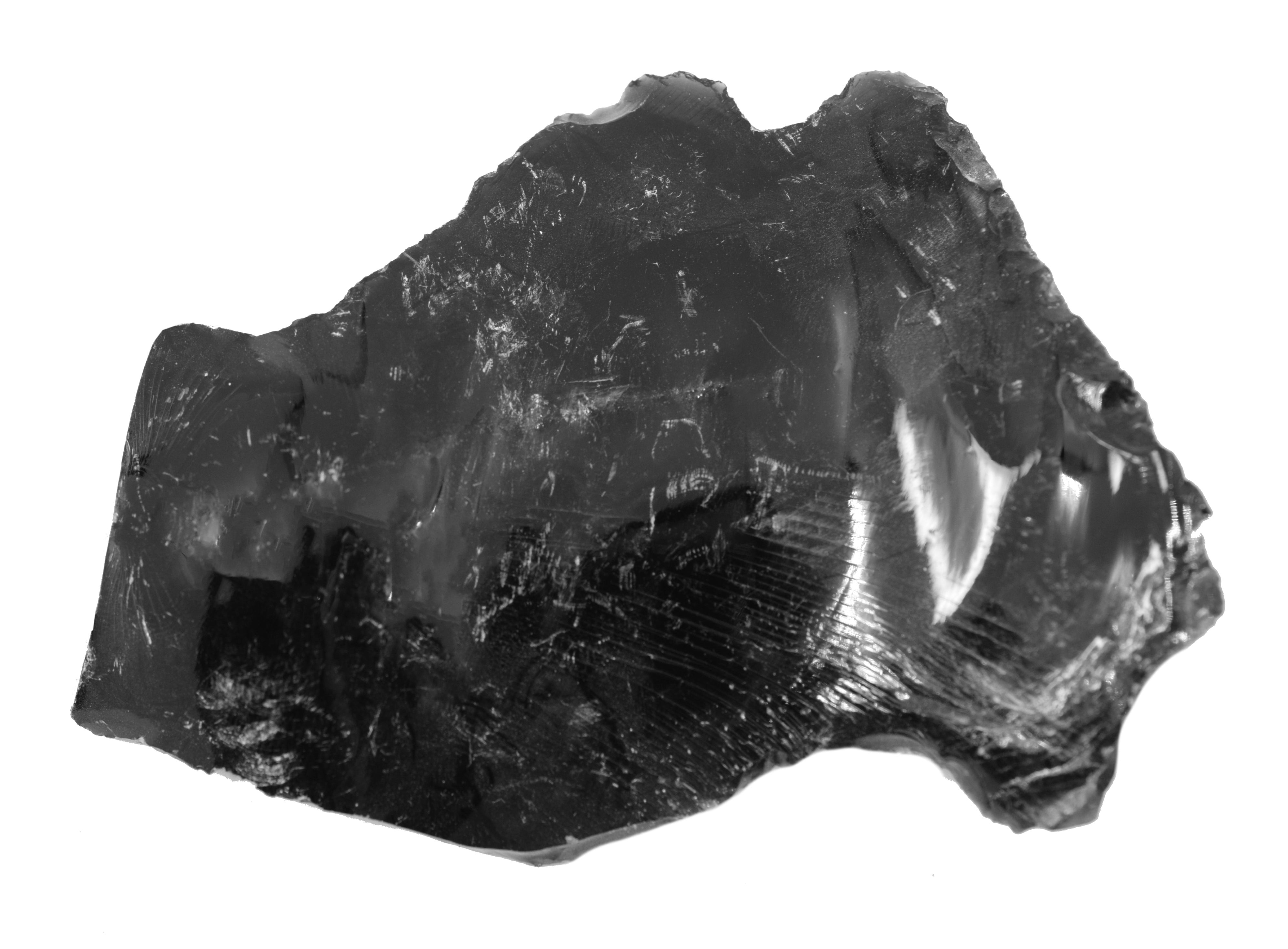 Raw Obsidian, Igneous Rock Specimen - Hand Sample - Approx. 3