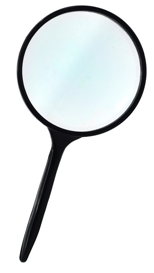 Magnifying Glass, 4" (100mm) Diameter - Unbreakable Plastic Mount with Handle - Eisco Labs