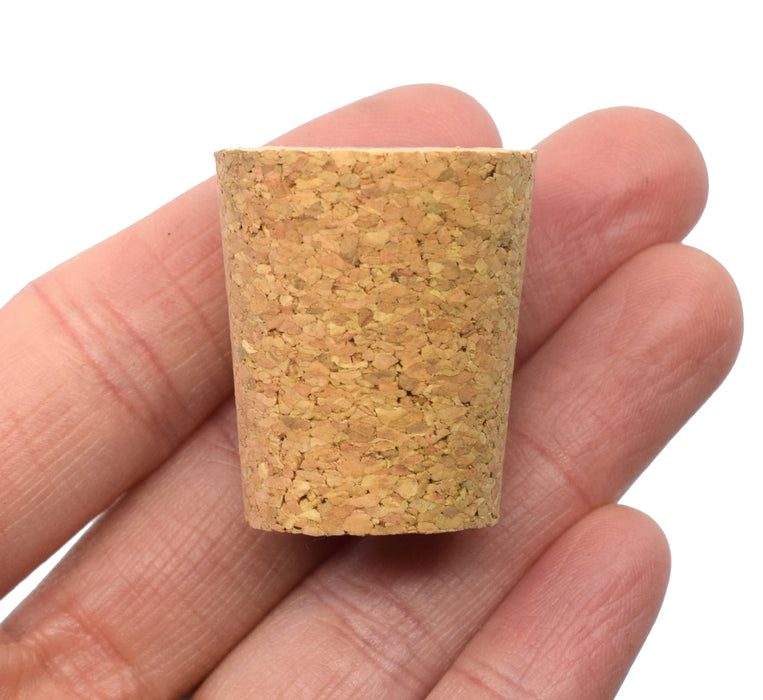 10PK Cork Stoppers, Size #11 - 21mm Bottom, 27mm Top, 31mm Length - Tapered Shape