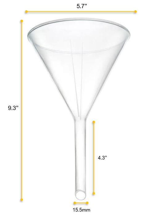 Filter Funnel, 5.7" - Polypropylene Plastic - Chemical Resistant