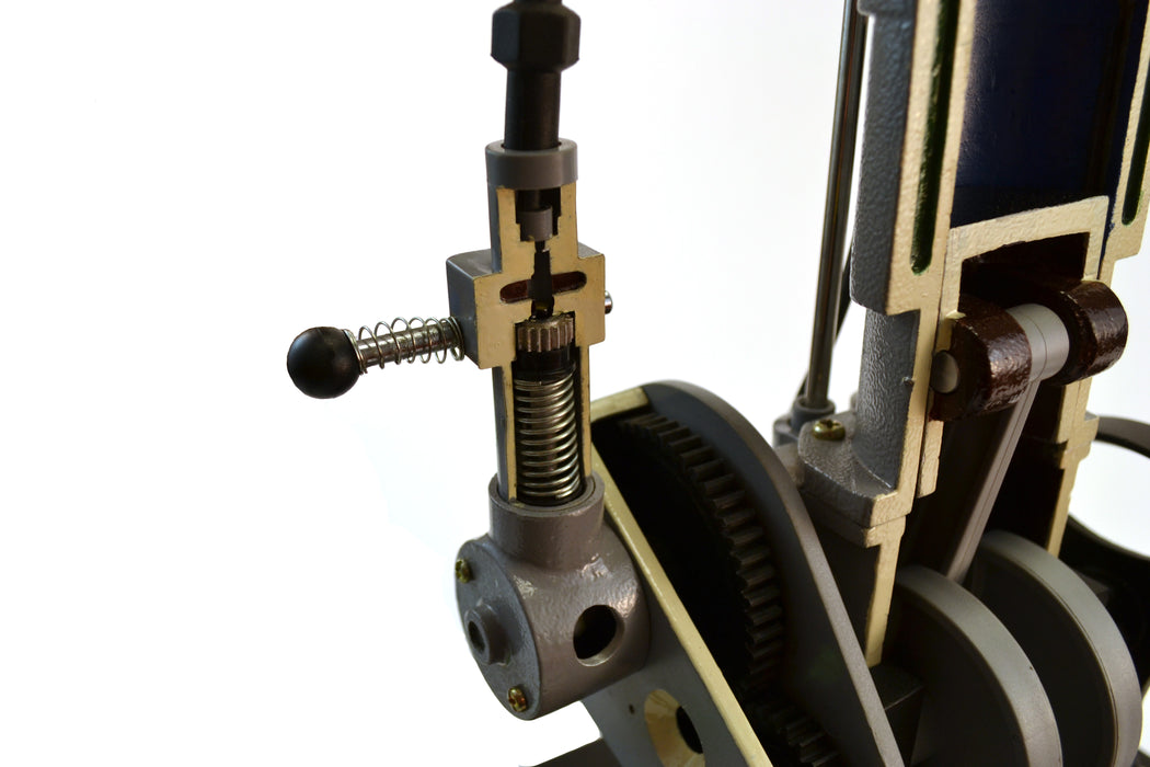 4 Stroke Diesel Hand Crank Model with Actuating Movable Parts to Demonstrate Engine Basics - 16" Tall - Eisco Labs