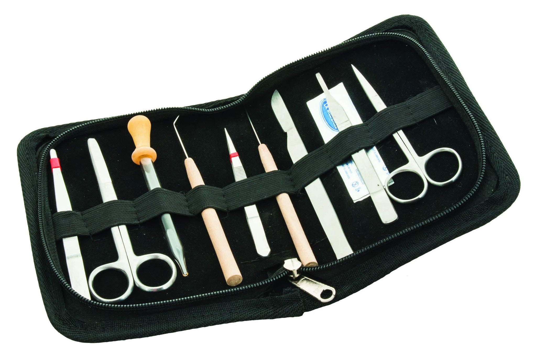 Dissection Set, Student, 9 Pcs - Stainless Steel - Leather Storage Cas ...