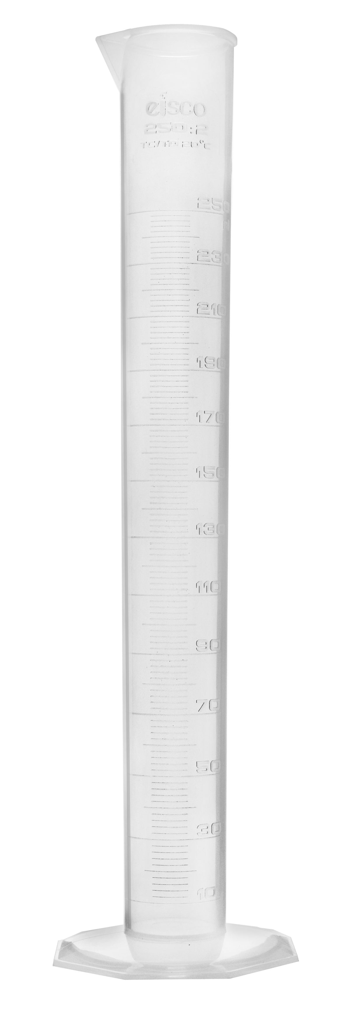 Neolab 4038 Measuring Cylinder, Low Form, 500 Ml – 10 Ml Polypropylene Round Base - View #4