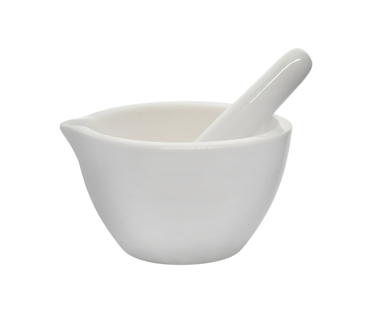 Porcelain Mortar & Pestle Set, 67oz - Heavy Duty Pattern - Unglazed Gr - View #6