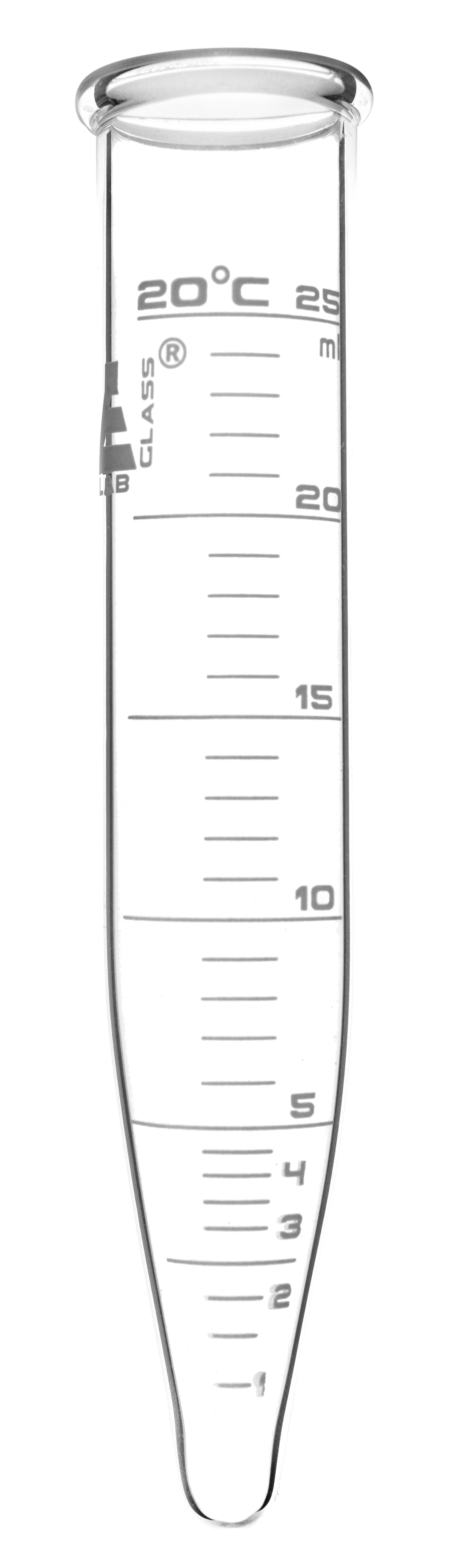 Graduated Centrifuge Tube, 25ml - Conical Shape, Beaded Rim - 5
