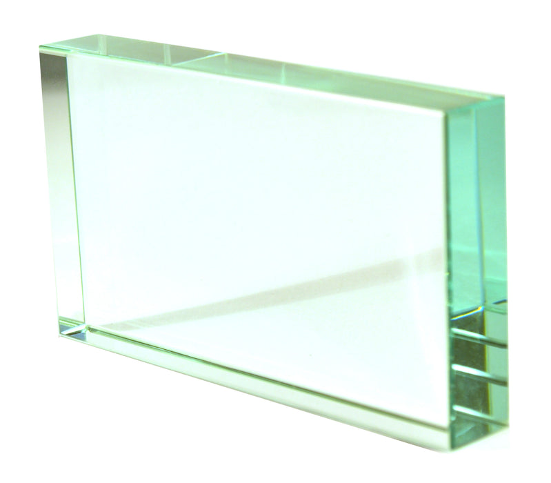 Optical Glass Rectangle: 3.9" (115mm) X 2.6" (65mm) X 0.7"(18mm), made of high quality optical glass