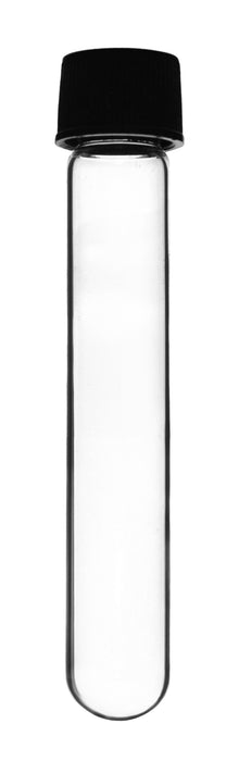Culture Tube with Screw Cap, 30mL - 25x100mm - Round Bottom - Borosilicate Glass