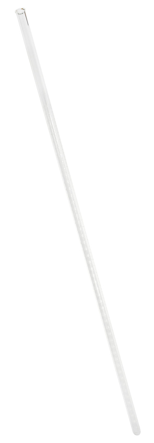 Gas Tube, 100ml - White Graduations - Sealed End - For Measurement of Gasses - Borosilicate Glass - Eisco Labs